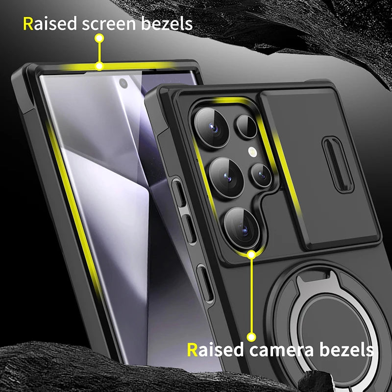 Metal Ring Car Holder Phone Case