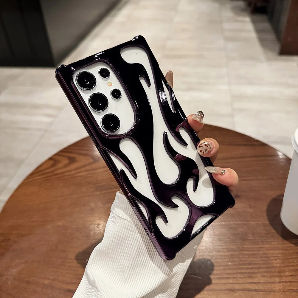 Plating Hollow Flame Matte Case