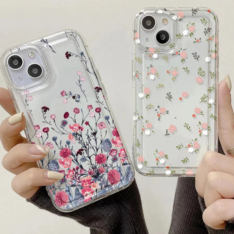 Case For iPhone Flower Cover