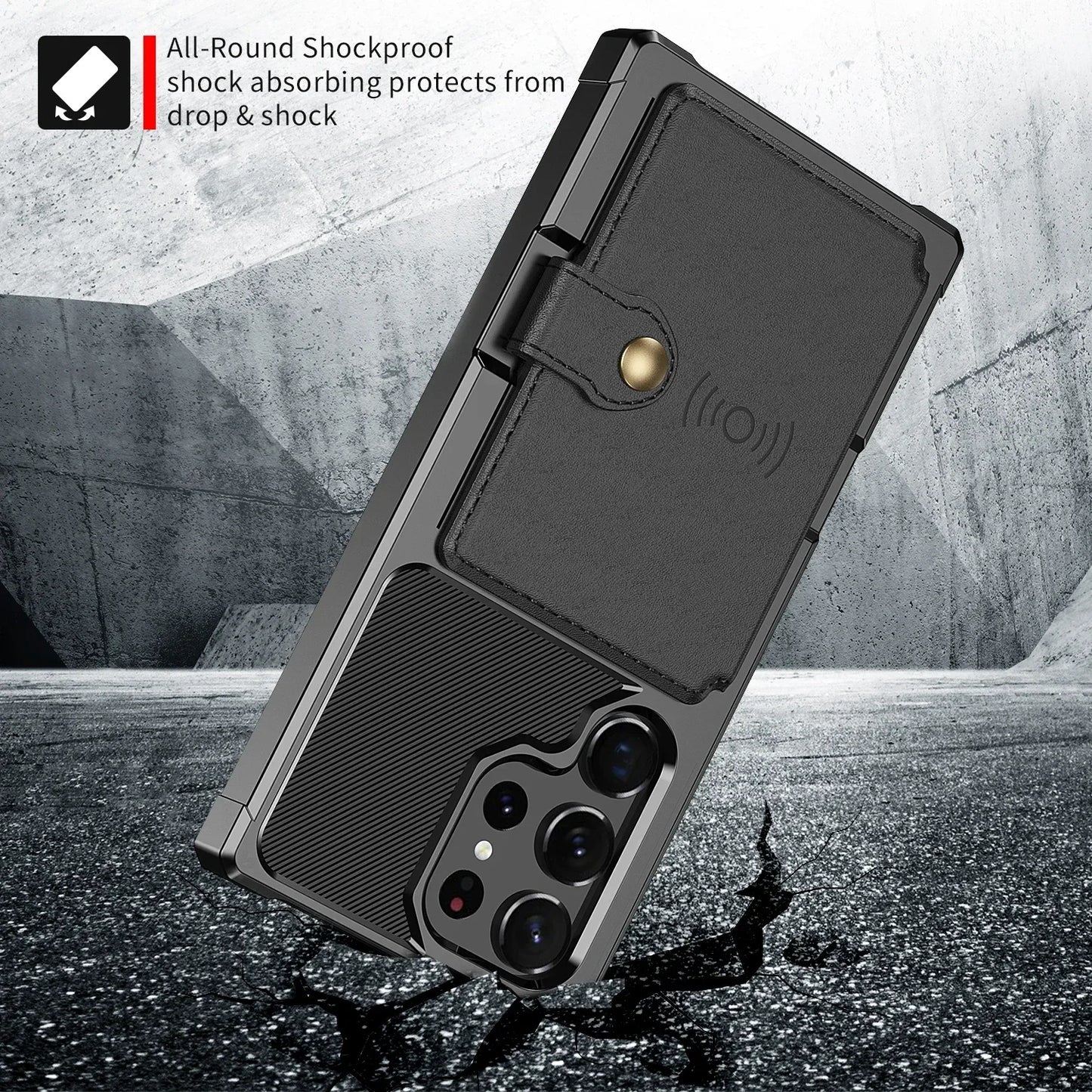 Credit Card Case Leather Flip Wallet Cover