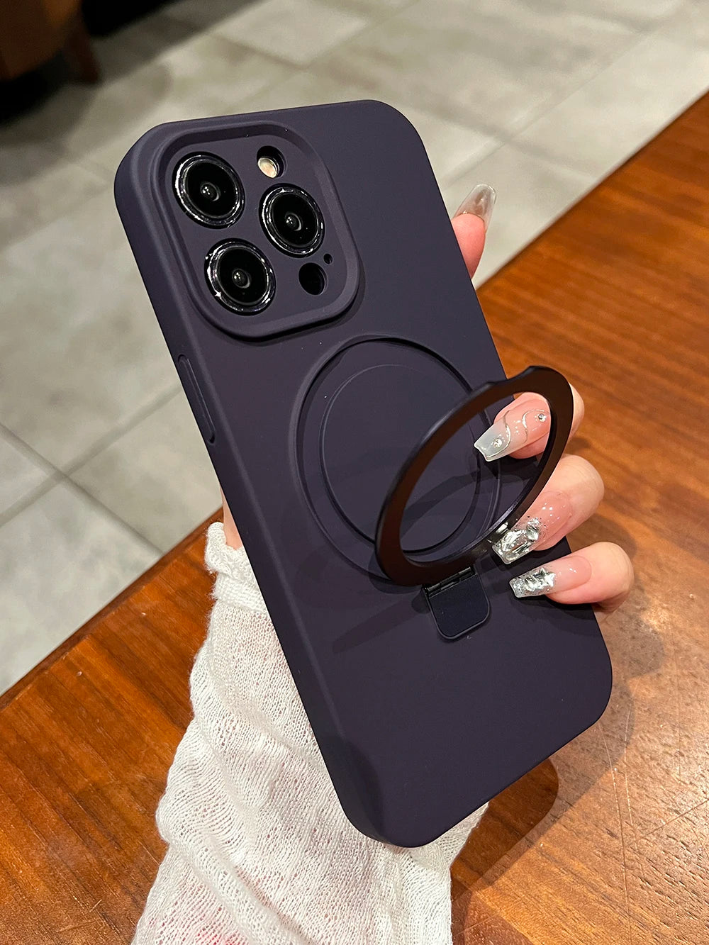 Original Liquid Silicone Magnetic Stand Holder Phone Case