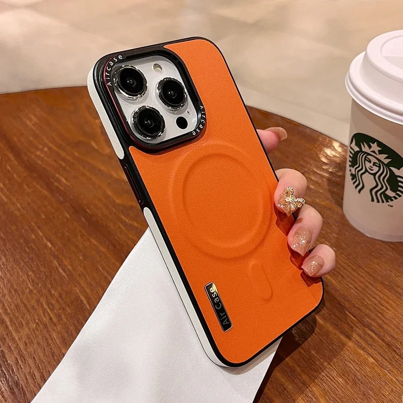 Leather Magsafe Case For iPhone Cover