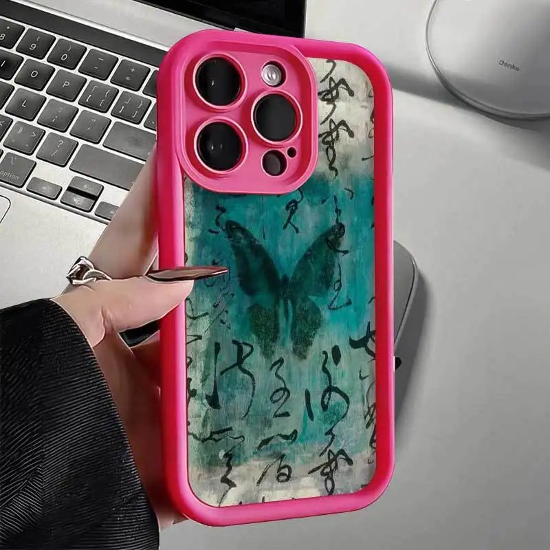 Silicone Phone Case For iPhone 12 13 14 15 Pro Max Plus Bumper Back Cases Cover