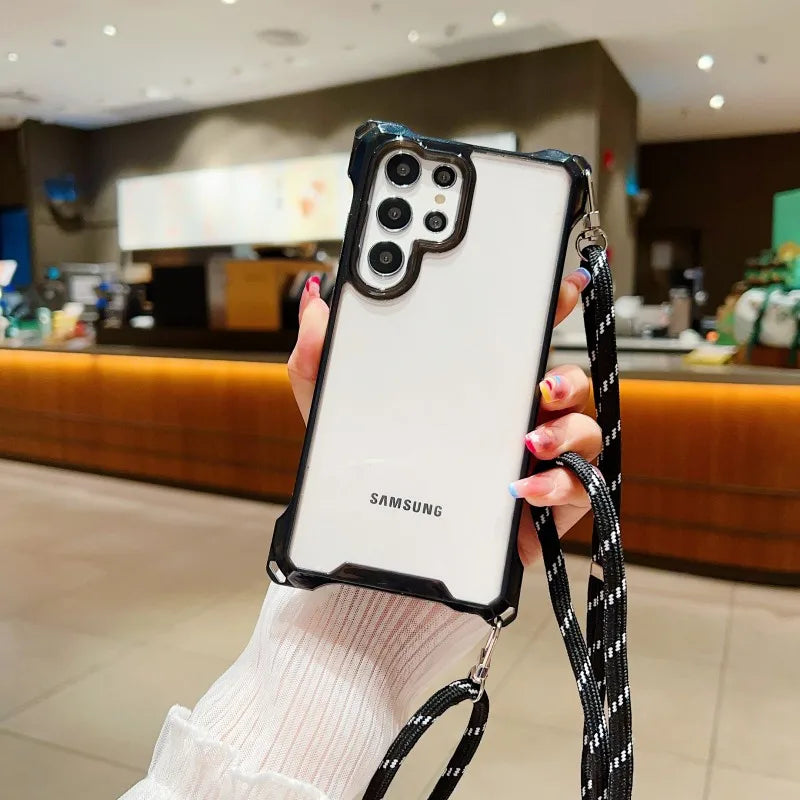 Four Corners Strap Case For Samsung Galaxy