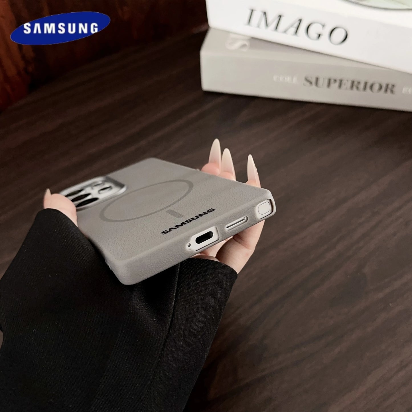Luxury Leather Texture For Magsafe Magnetic Case