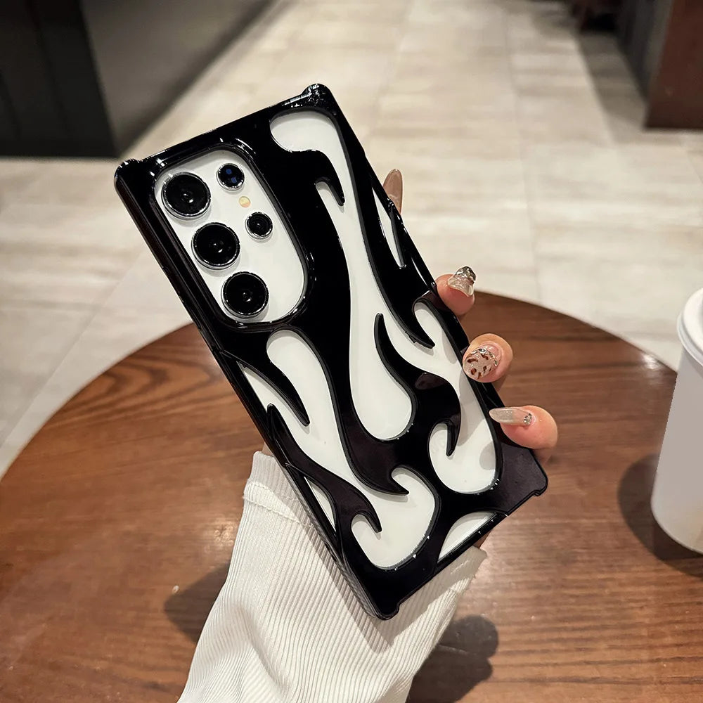 Plating Hollow Flame Matte Case