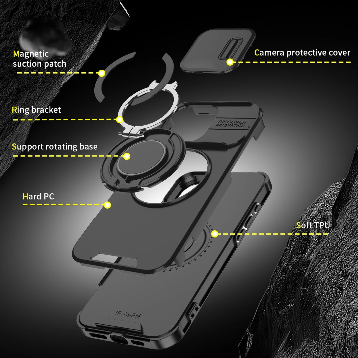 Magnetic Ring Stand Case