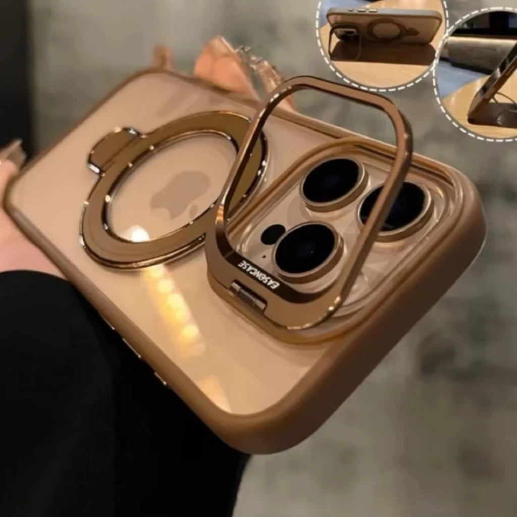 Ring Magnetic Lens Stand Phone Case