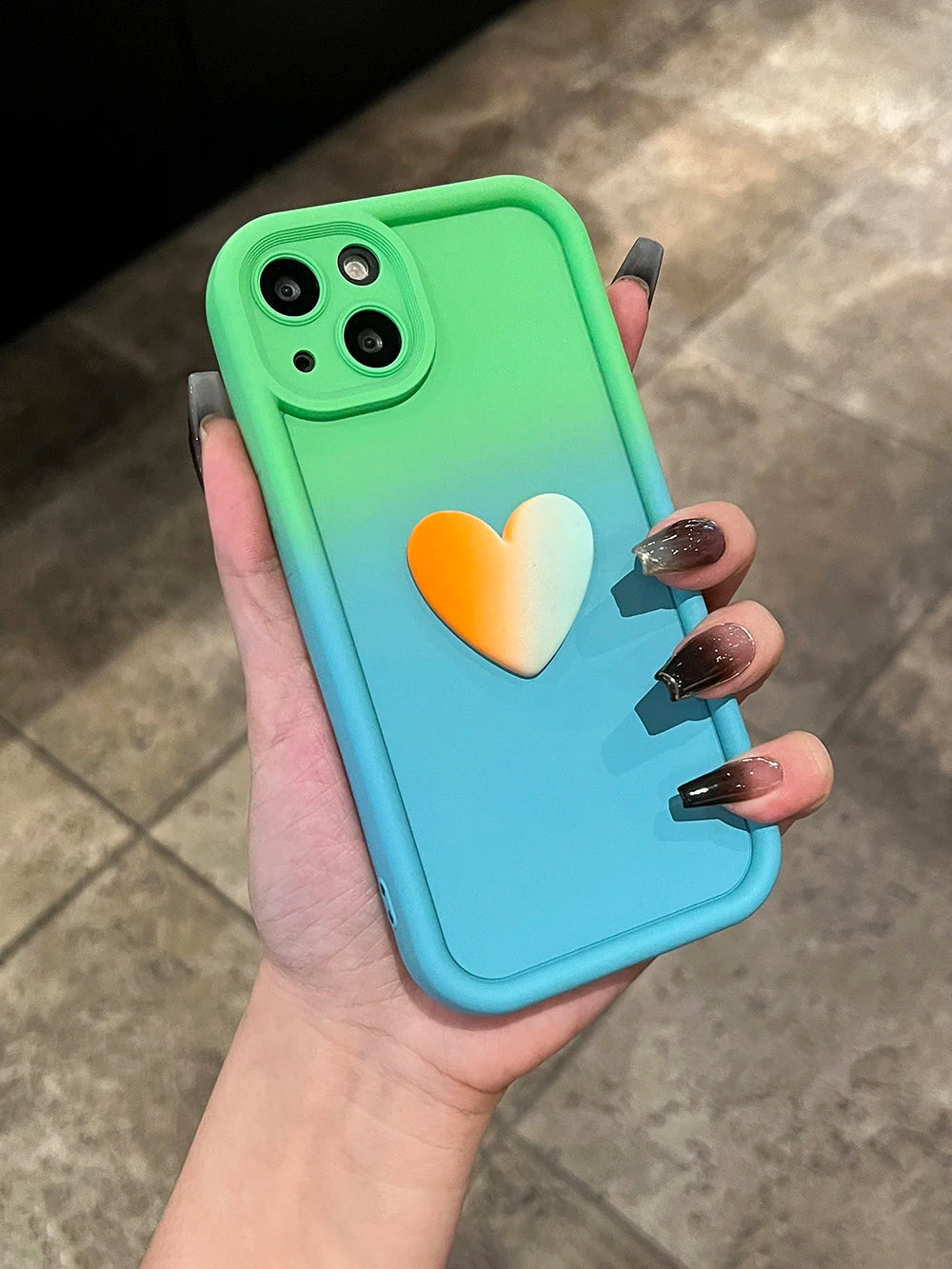 Cute Heart Case For iPhone 15 12 13 14 Pro Max Plus Cover