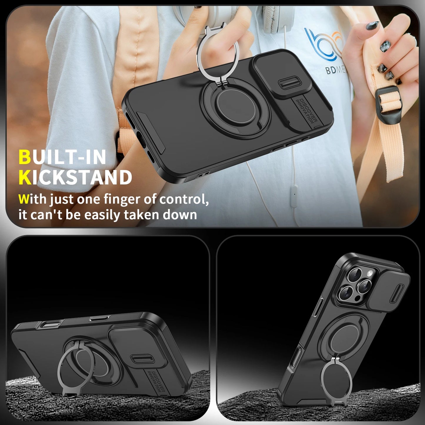 Magnetic Ring Stand Case