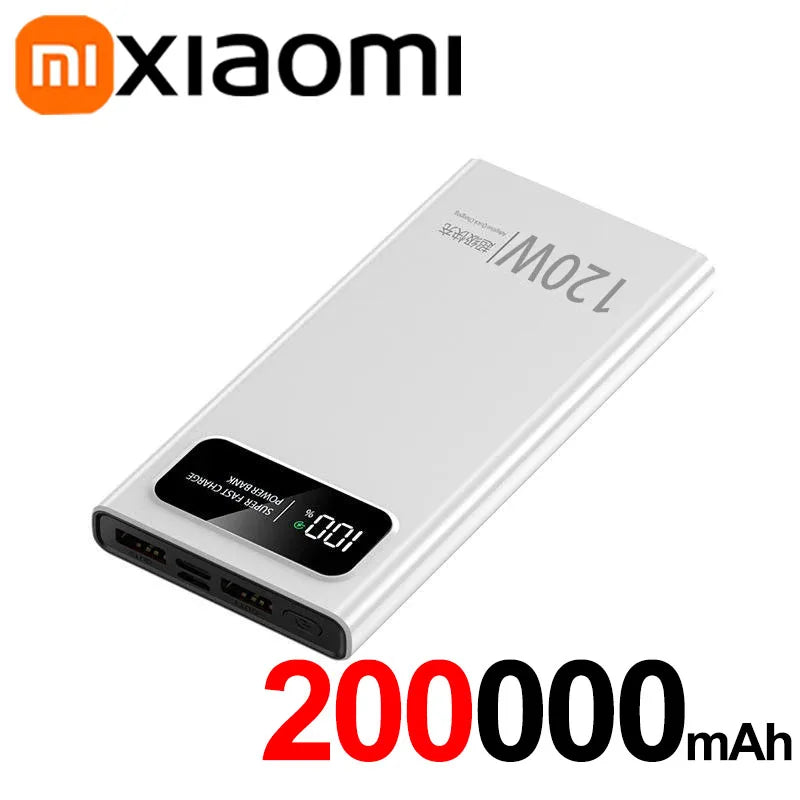 100000mAh 120W Power Bank Super Fast Charging Battery Power Bank