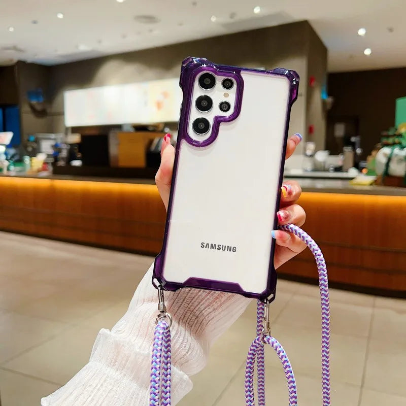 Four Corners Strap Case For Samsung Galaxy