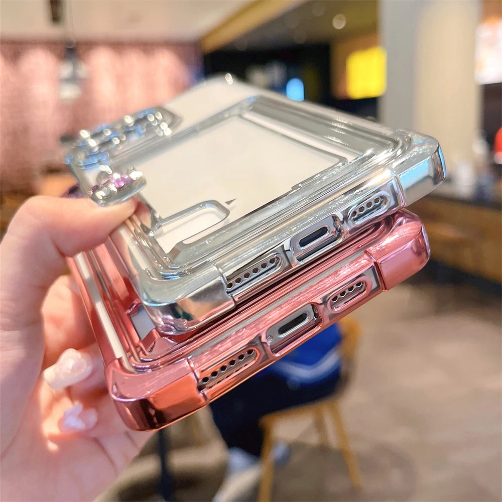 Wallet Card Slots Holder Phone Case For iPhone 15 12 13 14 Pro Max Plus Cover