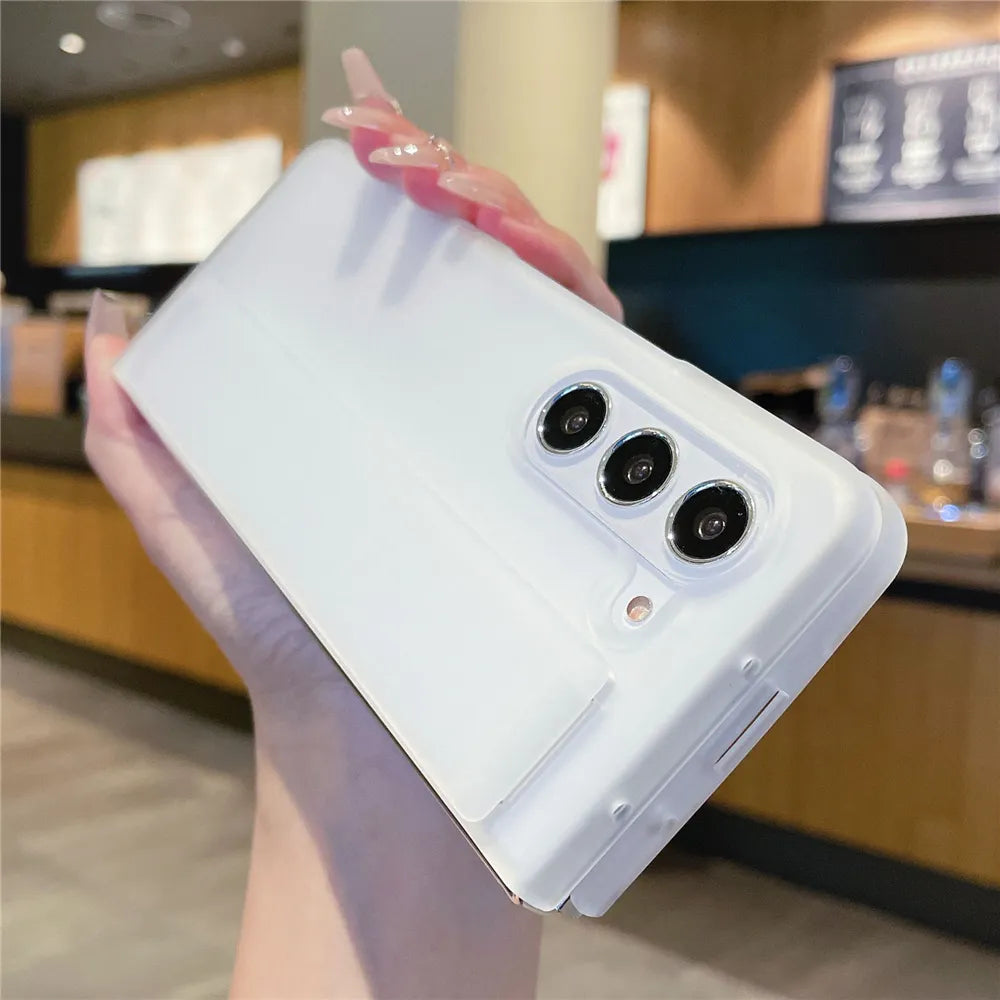 Soft Silicone Strap Bracket Phone Case For Samsung Galaxy Z Fold 5 zfold4 ZFold3 Cases Cover