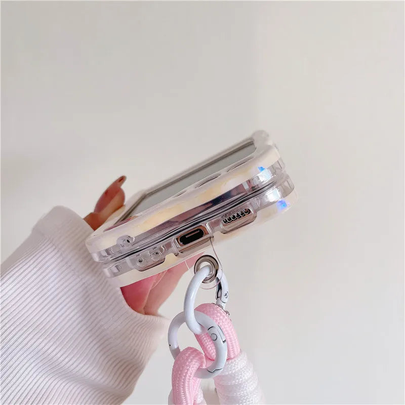 Rabbit Lanyard Phone Case For Samsung Galaxy Z Flip 3 4 5