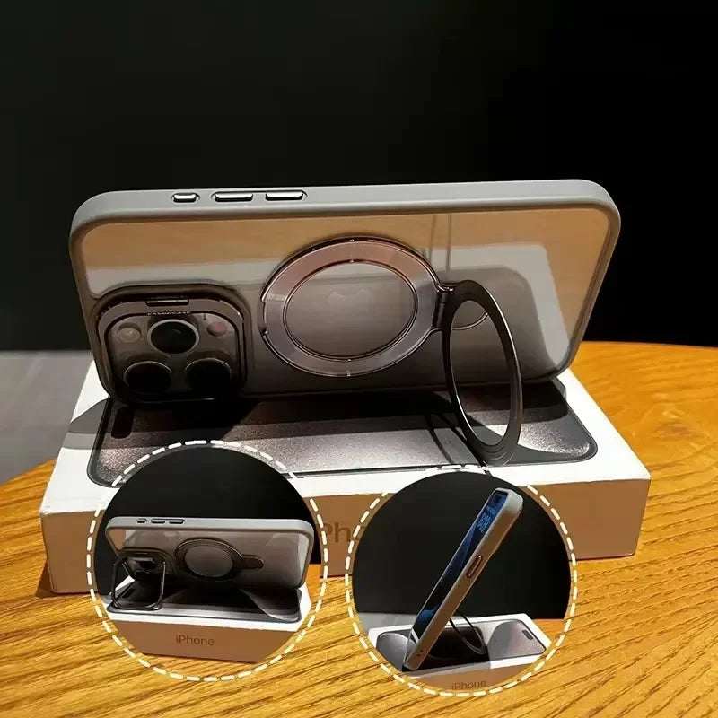 Ring Magnetic Lens Stand Phone Case