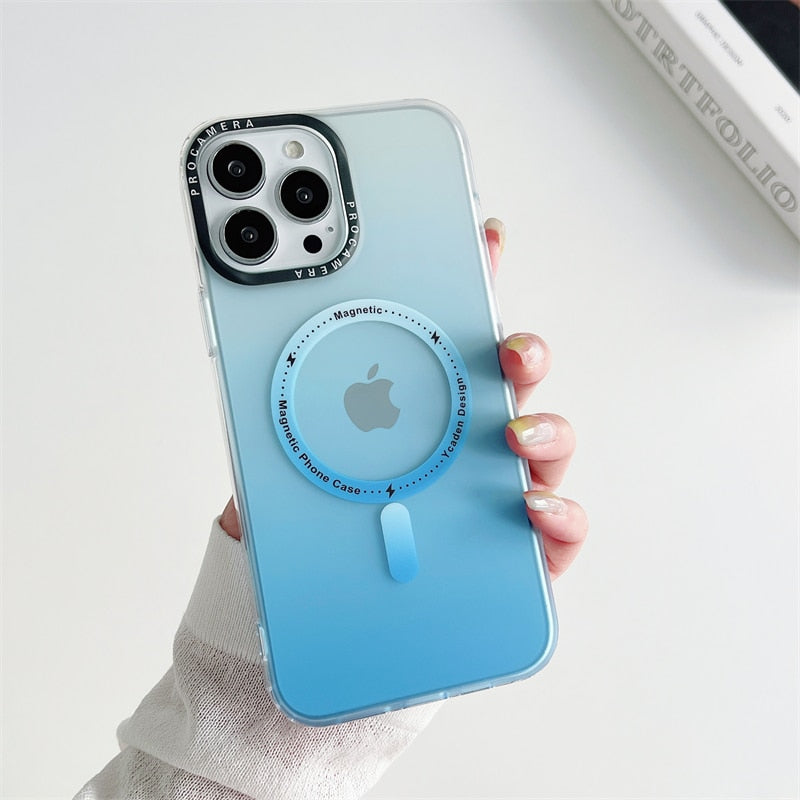 iPhone 15 14 13 12 Matte Transparent Soft Frame Shockproof Case