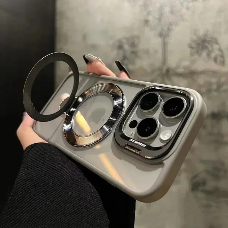 Ring Magnetic Lens Stand Phone Case