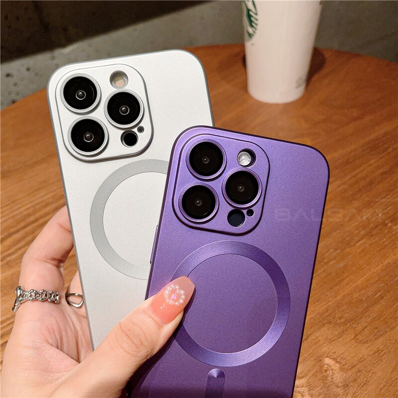 Magsafe Magnetic Case for iPhone 15 14 13 12 Pro Plus Soft Cover