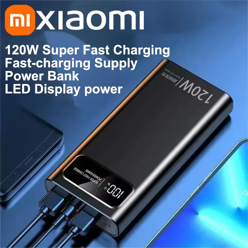 100000mAh 120W Power Bank Super Fast Charging Battery Power Bank