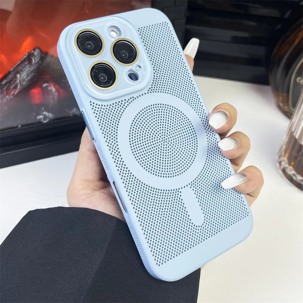 Heat Dissipation Plating Magnetic Magsafe Phone Case