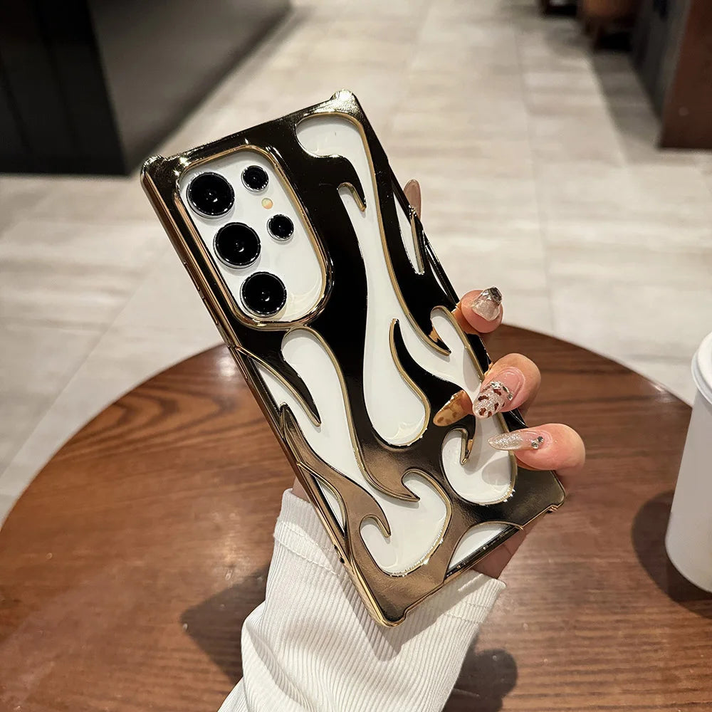 Plating Hollow Flame Matte Case