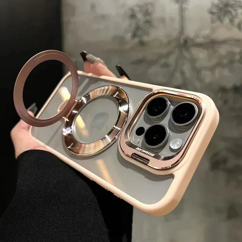 Ring Magnetic Lens Stand Phone Case