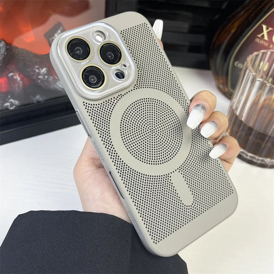 Heat Dissipation Plating Magnetic Magsafe Phone Case