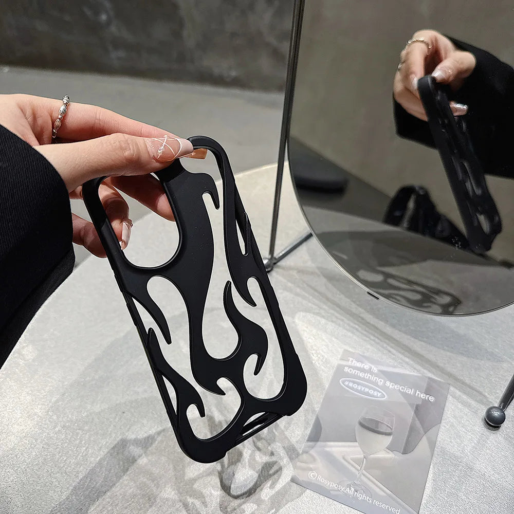 Plating Hollow Flame Matte Case
