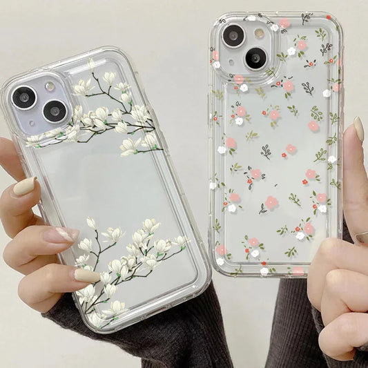 Case For iPhone Flower Cover