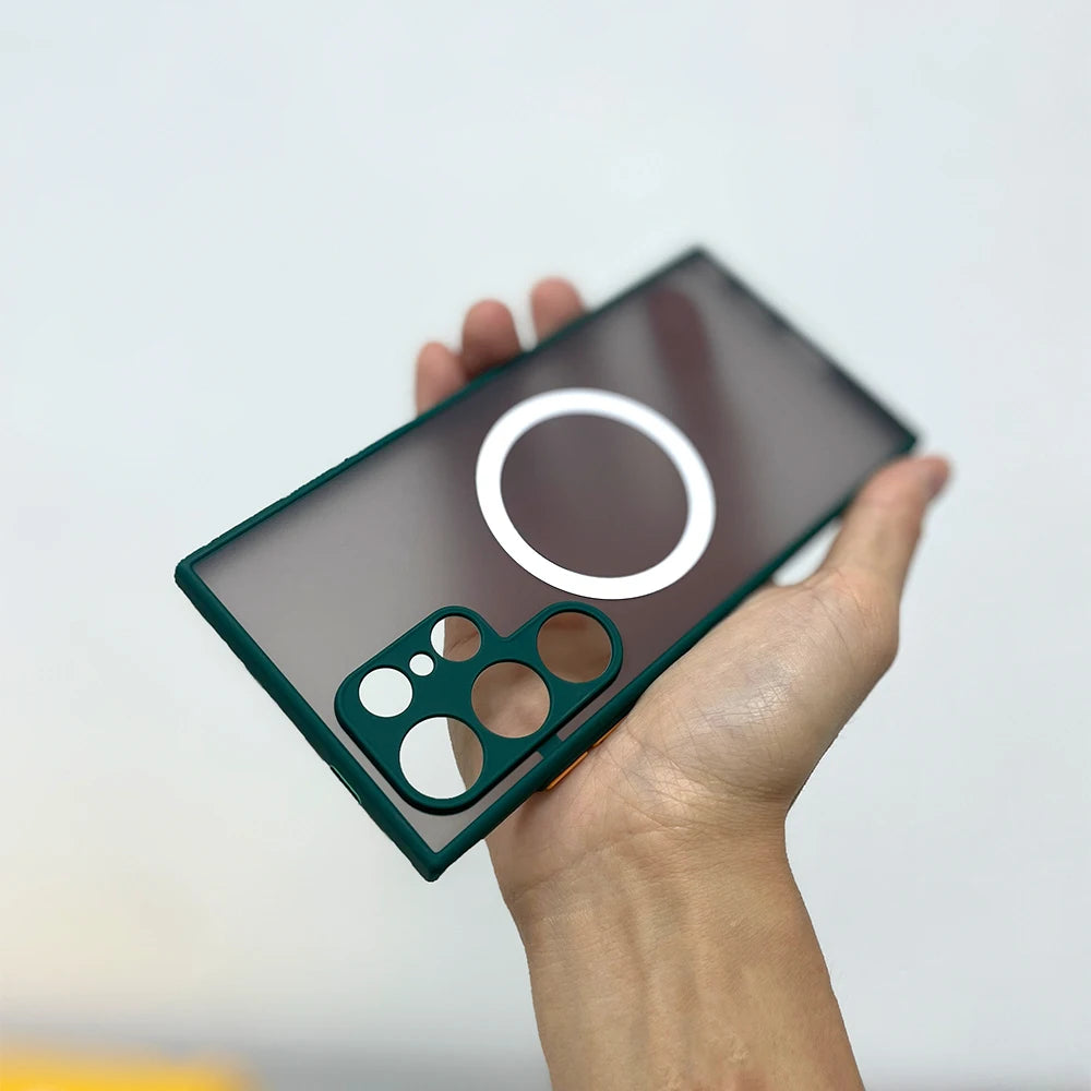 Samsung S24 S23 S22 S21 Magnetic Mobile Phone Cases Matte Protective Ultra Case