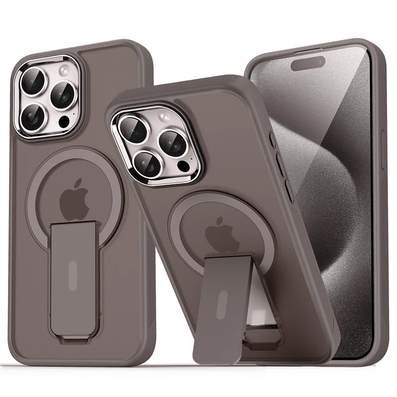 For Magsafe Magnetic Stand Invisible Support Phone Case for iPhone