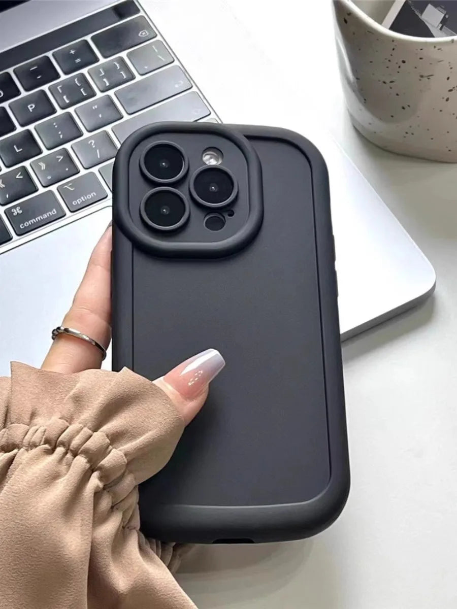Matte Soft Liquid Silicone Phone Case