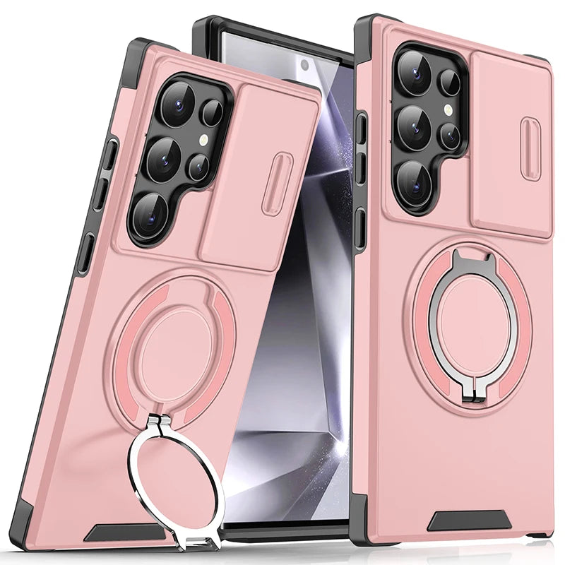 Metal Ring Car Holder Phone Case