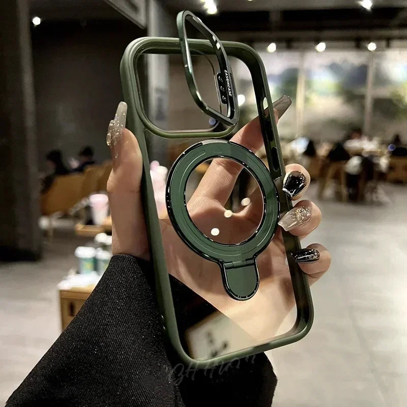 Ring Magnetic Lens Stand Phone Case