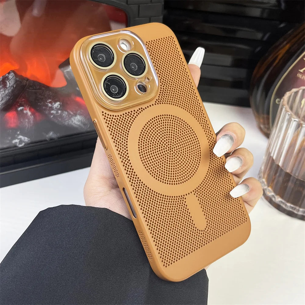 Heat Dissipation Plating Magnetic Magsafe Phone Case