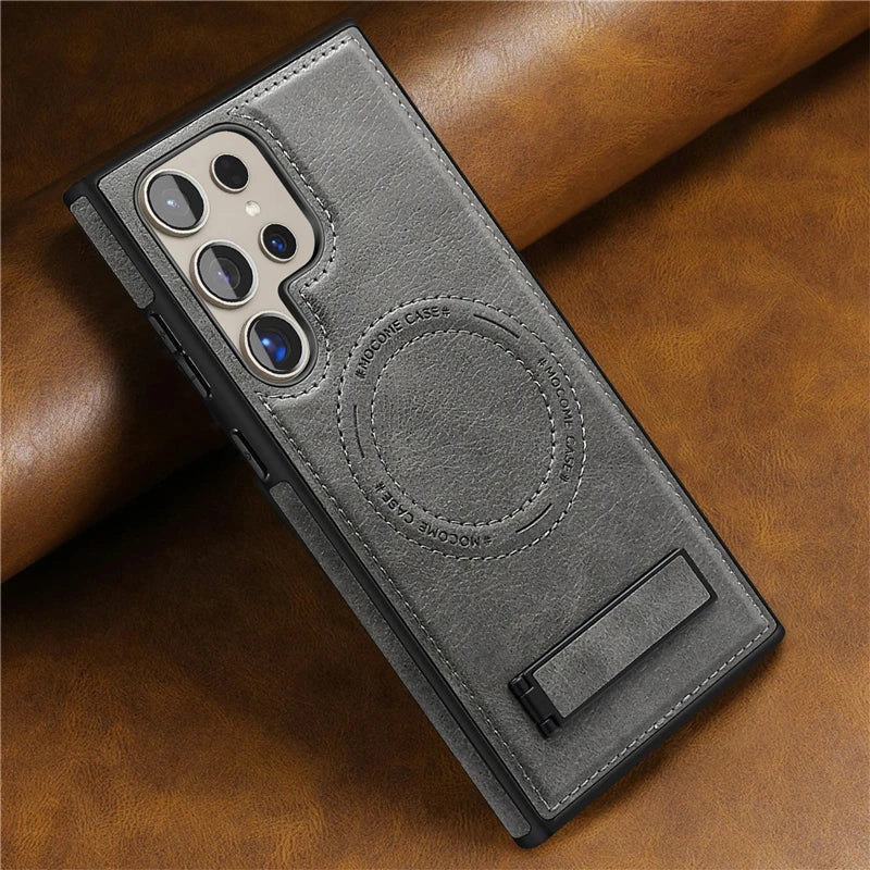 Leather Magnetic Fold Stand Holder Case