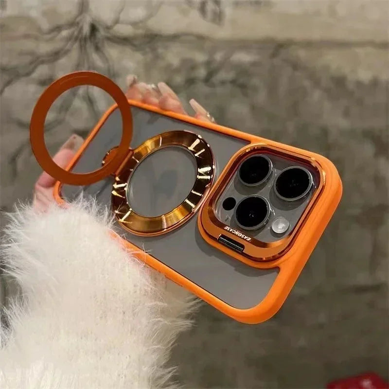 Ring Magnetic Lens Stand Phone Case