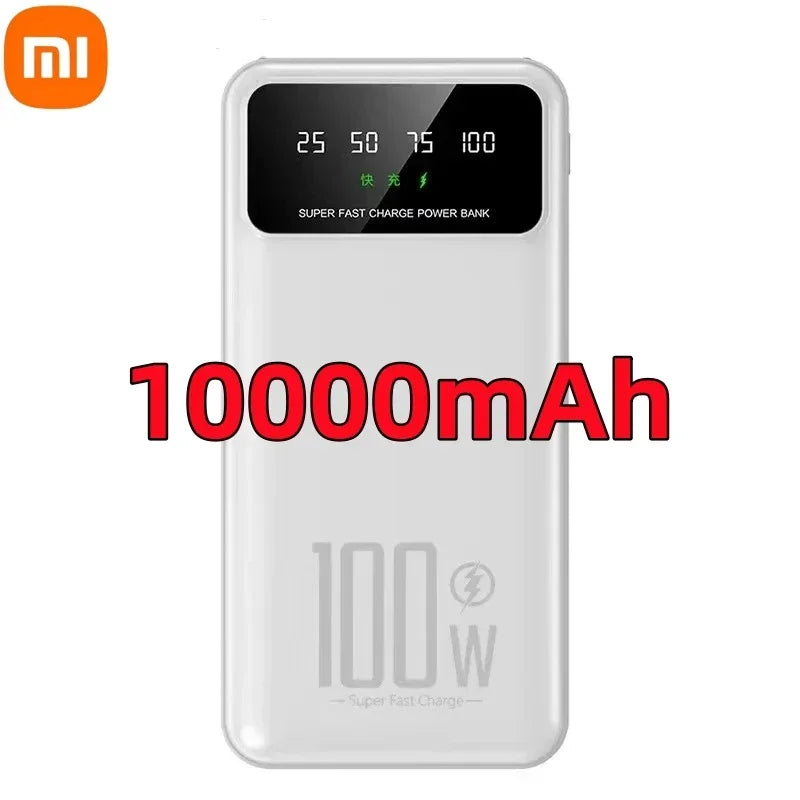 High Capacity 100W Fast Charging Power Bank Portable Charger Battery Pack Powerbank
