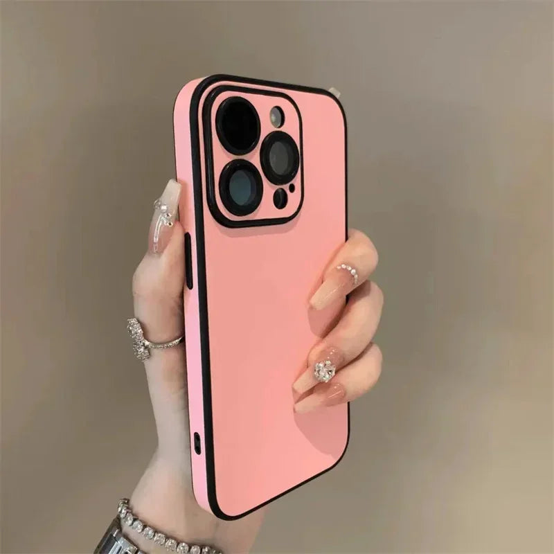 Double Color Leather iPhone Case