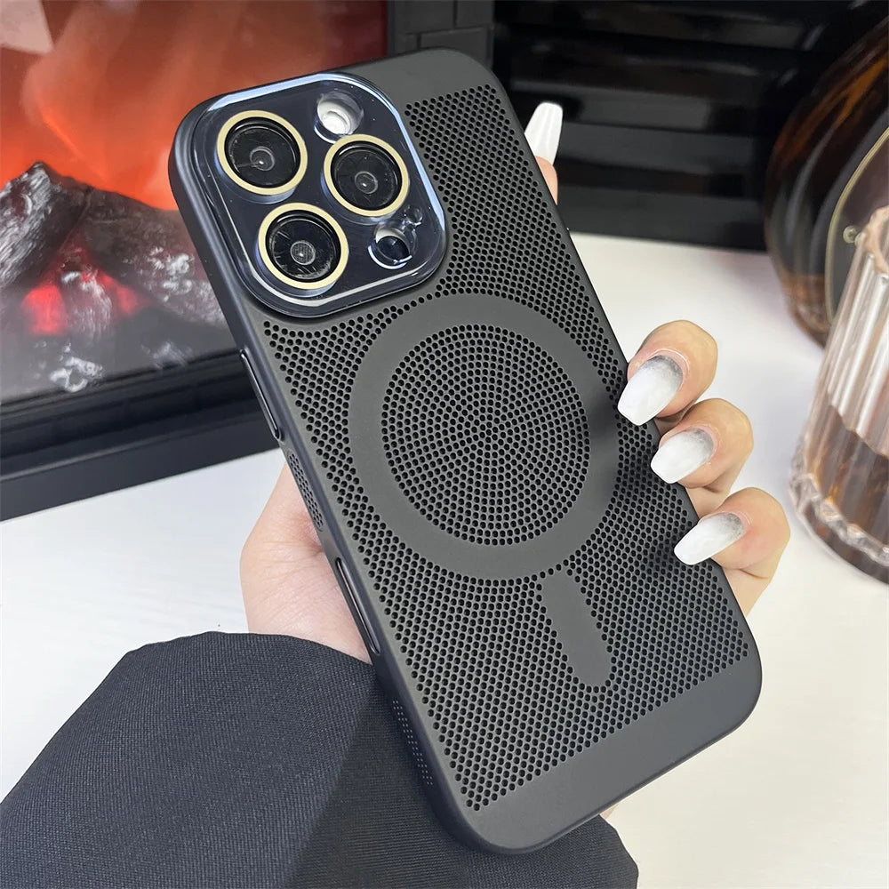 Heat Dissipation Plating Magnetic Magsafe Phone Case