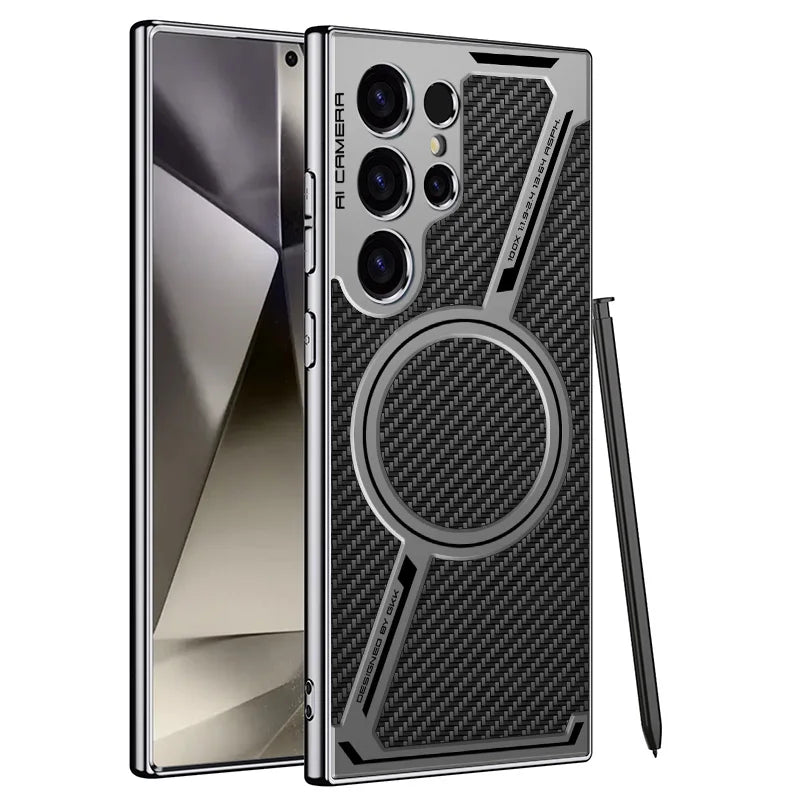Luxury Plating Plain Leather Phone Case