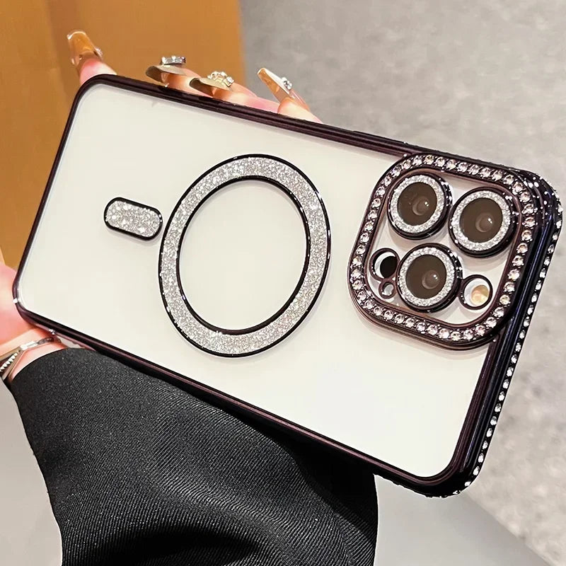 \Bling Crystal Phone Case Magsafe Magnetic Cover