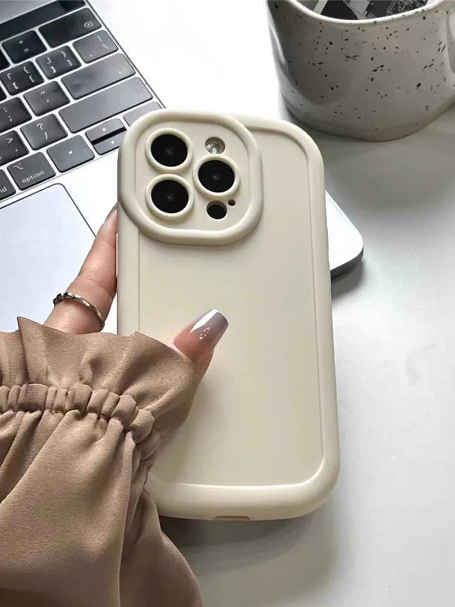 Matte Soft Liquid Silicone Phone Case