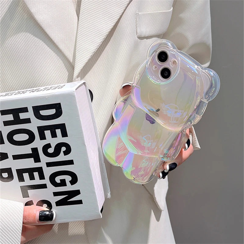 Bear Phone Case For iPhone 15 14 13 12 Pro Max Plus Cover