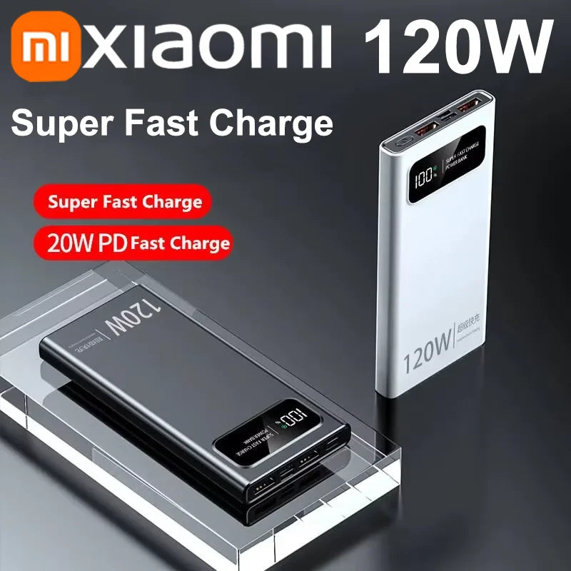 100000mAh 120W Power Bank Super Fast Charging Battery Power Bank