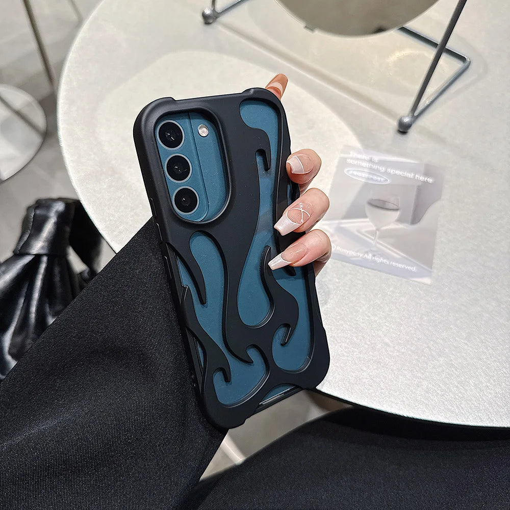 Plating Hollow Flame Matte Case