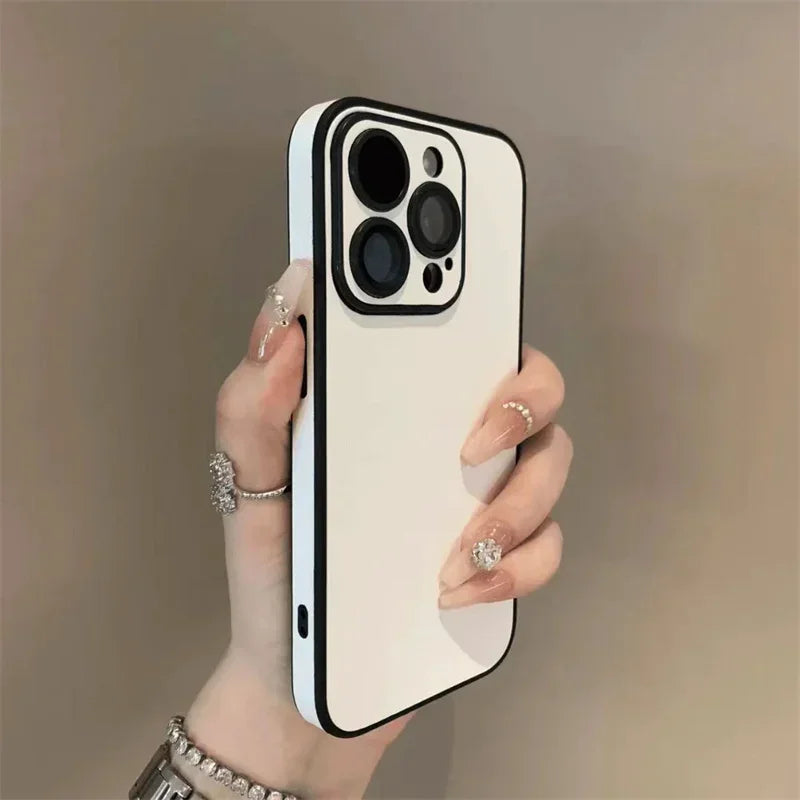 Double Color Leather iPhone Case