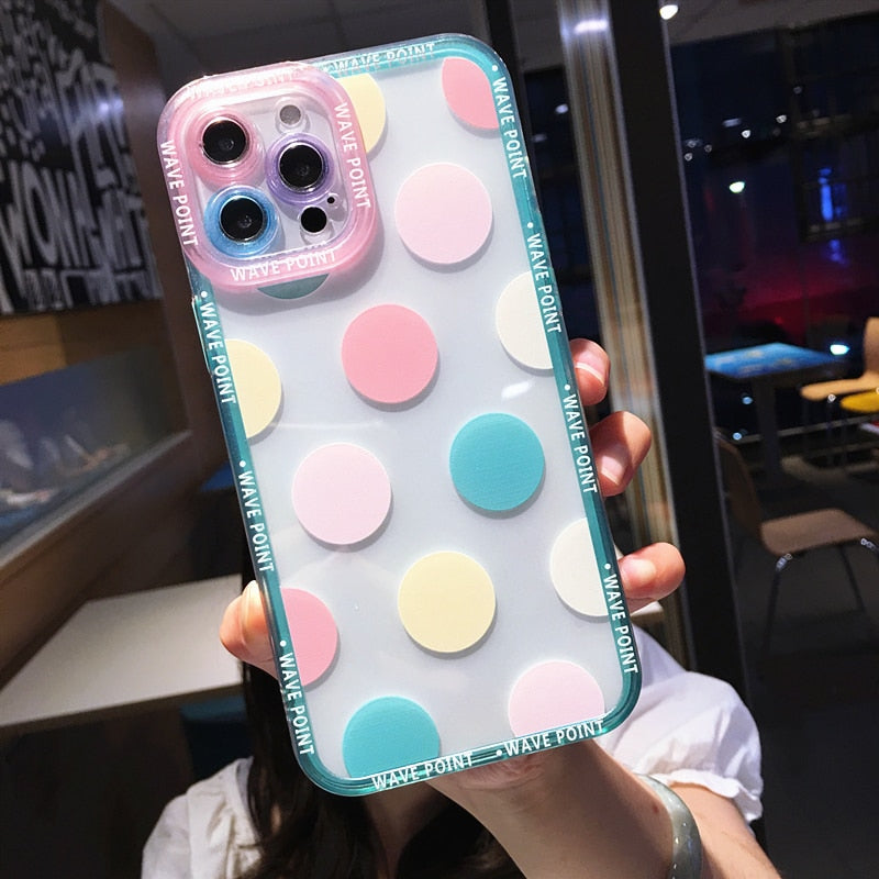 Colorful Cute Clear Phone Case For iPhone 14 Pro MAX 13 12 Plus Cover