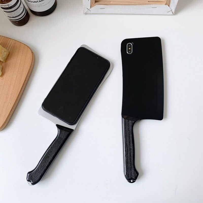 iPhone 14 13 12 Pro Max Cover Kitchen Knife Soft Slicon Shockproof Shell